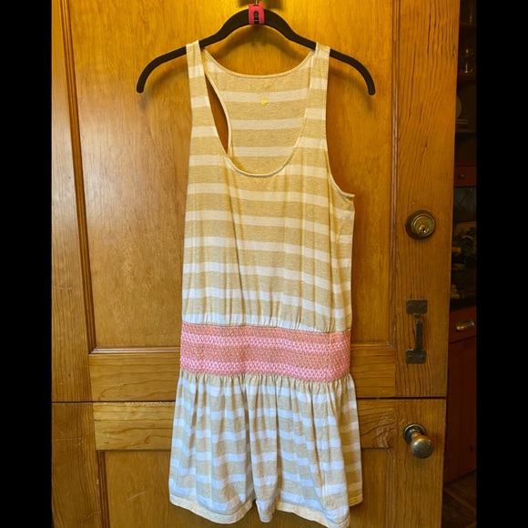 LILY PULITZER TIDELINE  TAN/WHITE RACERBACK MINI - Picture 6 of 11